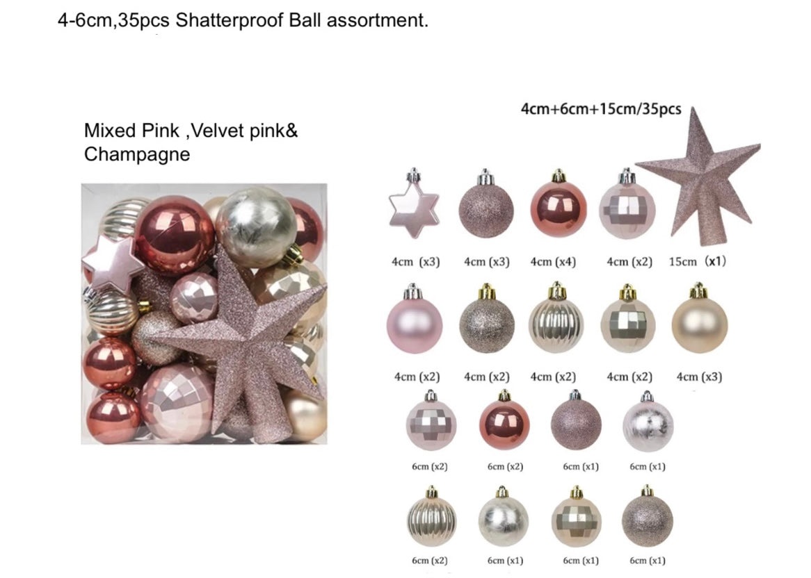 BALL shatterproof assortment 4-6cm