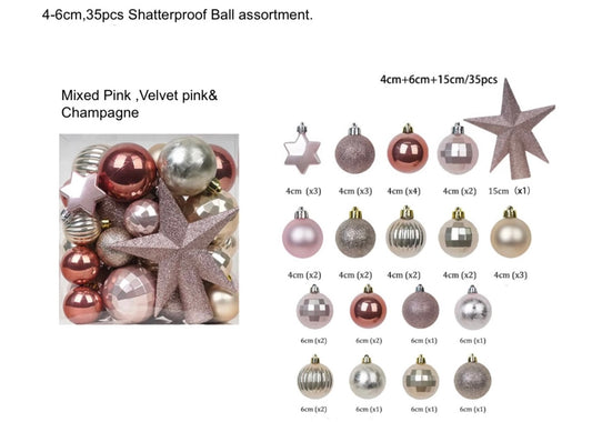 BALL shatterproof assortment  4-6cm
